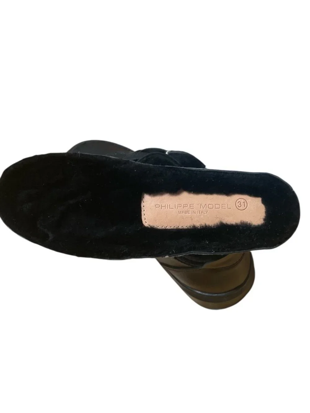 Philippe Model Shearling lined Leather Boy Boots 31